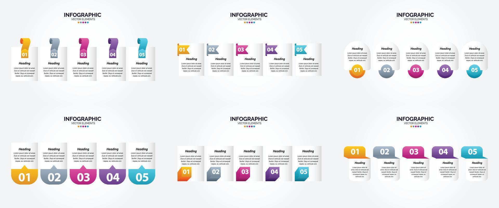 use essas ilustrações vetoriais para criar infográficos atraentes para publicidade. brochuras. panfletos. e revistas. vetor