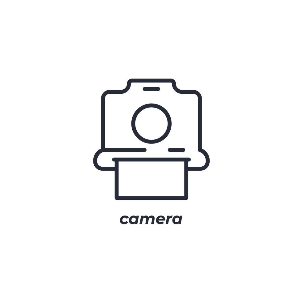 símbolo de câmera de sinal vetorial é isolado em um fundo branco. cor do ícone editável. vetor