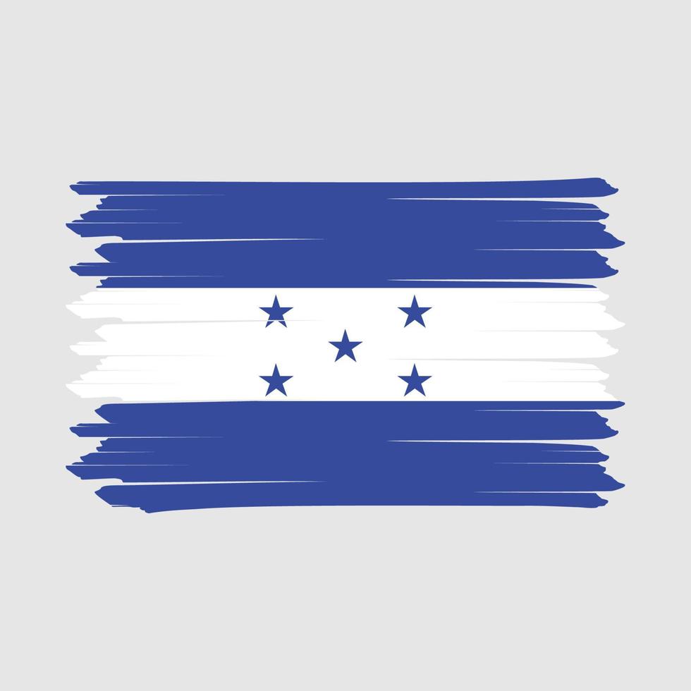 ilustração vetorial de design de pincel de bandeira de honduras vetor