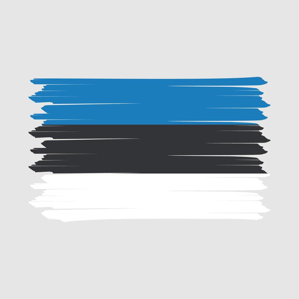 ilustração em vetor design de pincel de bandeira da estônia