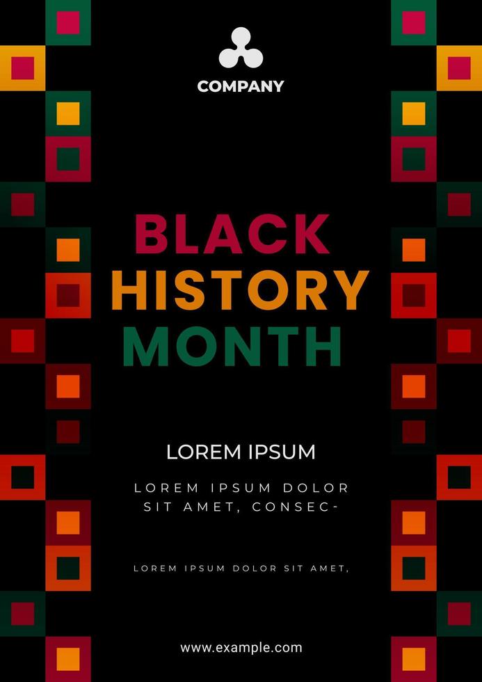 mês da história negra. design de vetor de cartaz de celebração afro-americana em fevereiro.