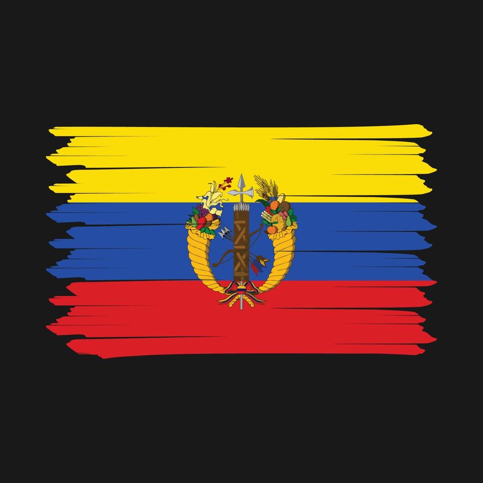 escova de bandeira da colômbia vetor