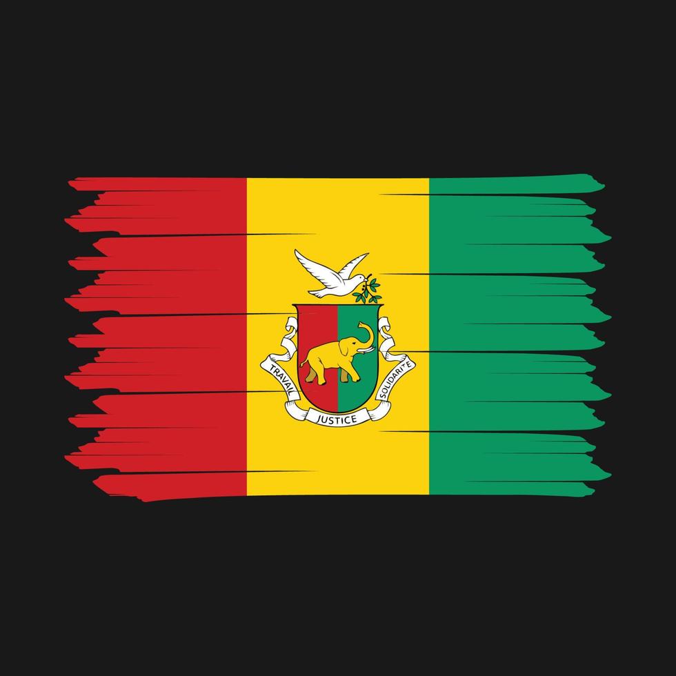 escova de bandeira da Guiné vetor