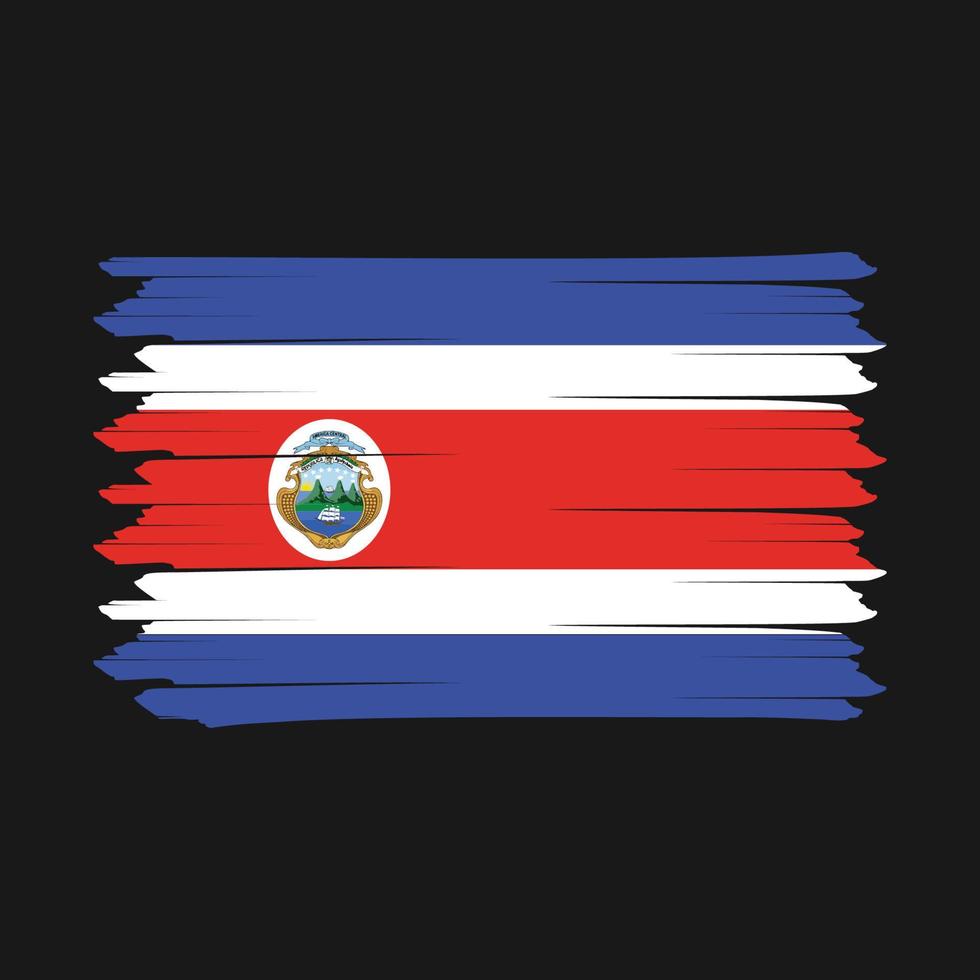 escova de bandeira da costa rica vetor