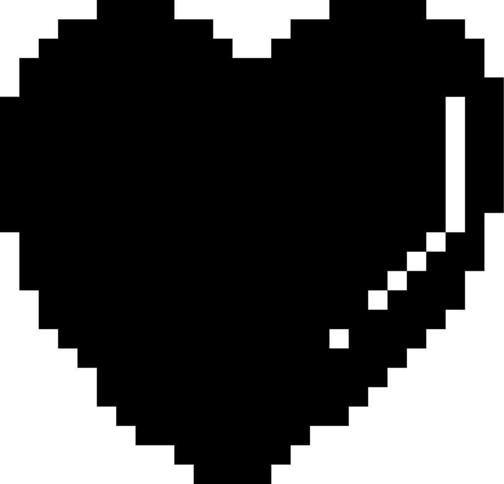 pixel art de fundo em forma de coração vetor