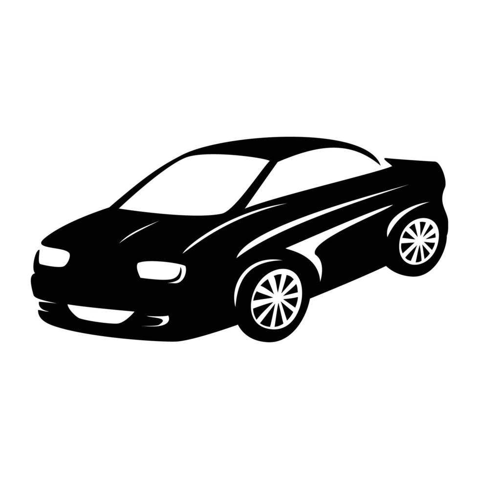 design de logotipo de silhueta de carro. auto móvel sinal e símbolo. vetor
