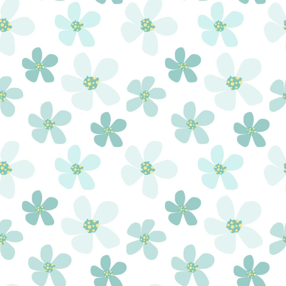 fundo floral vintage. padrão floral com pequenas flores azuis. padrão perfeito para estampas de design e moda. estilo ditsy. ilustração vetorial de estoque. vetor