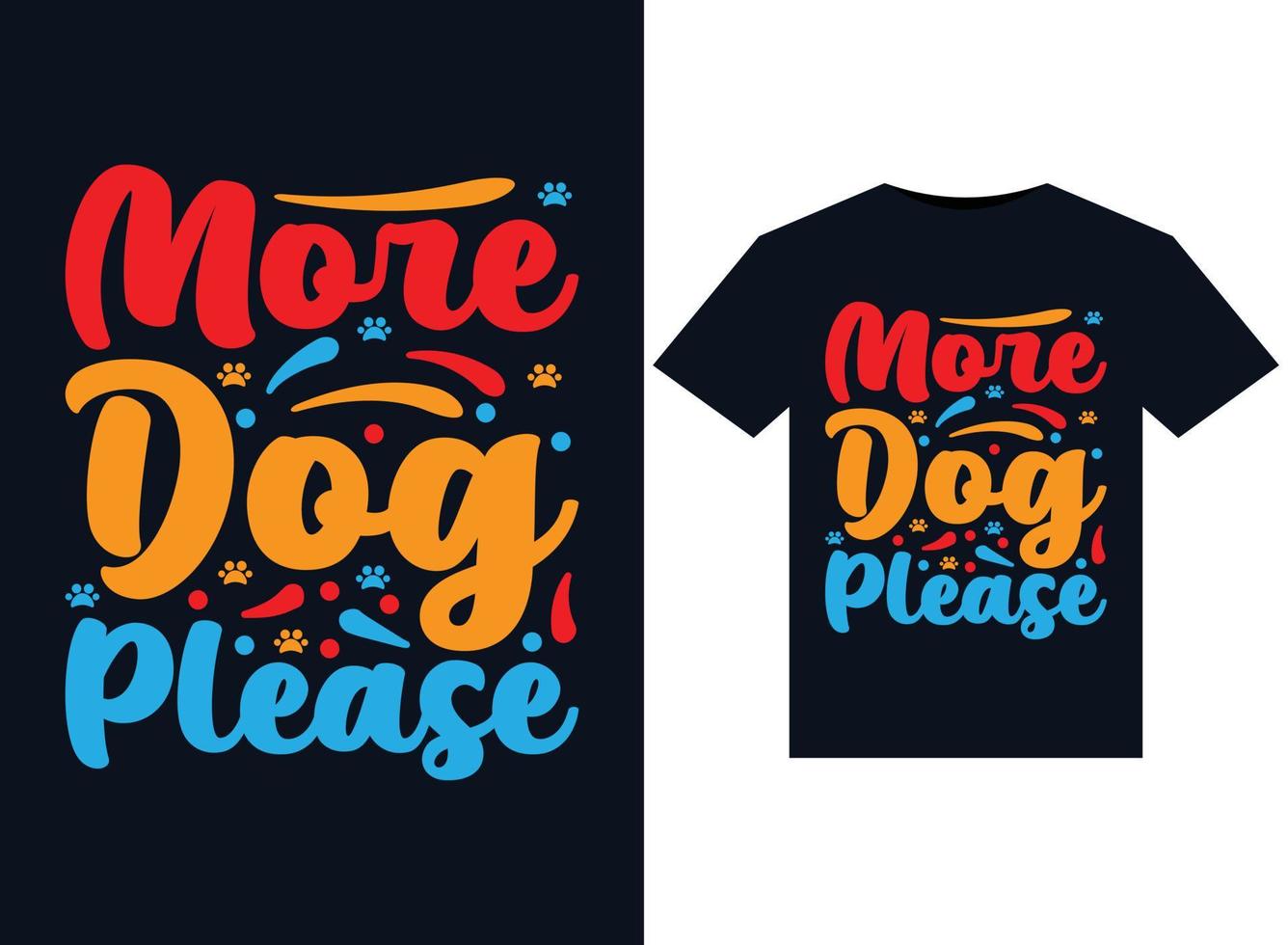 mais ilustrações de cachorro, por favor, para design de camisetas prontas para impressão vetor