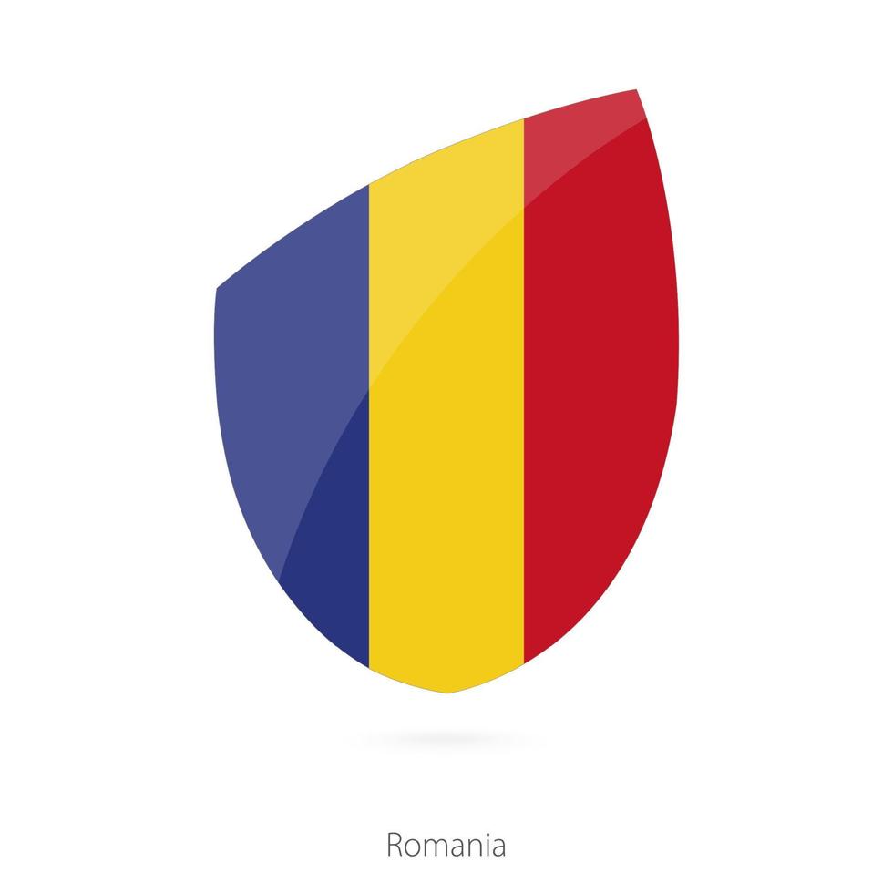 bandeira da romênia. bandeira romena de rugby. vetor