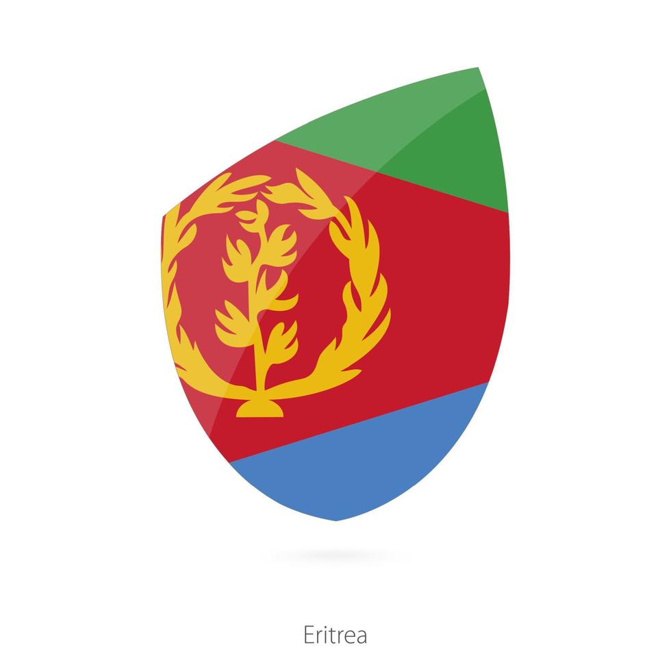 bandeira da eritreia. bandeira de rugby da eritreia. vetor