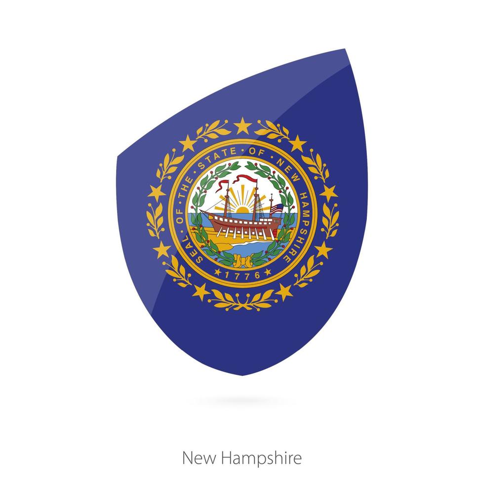 bandeira de new hampshire. vetor