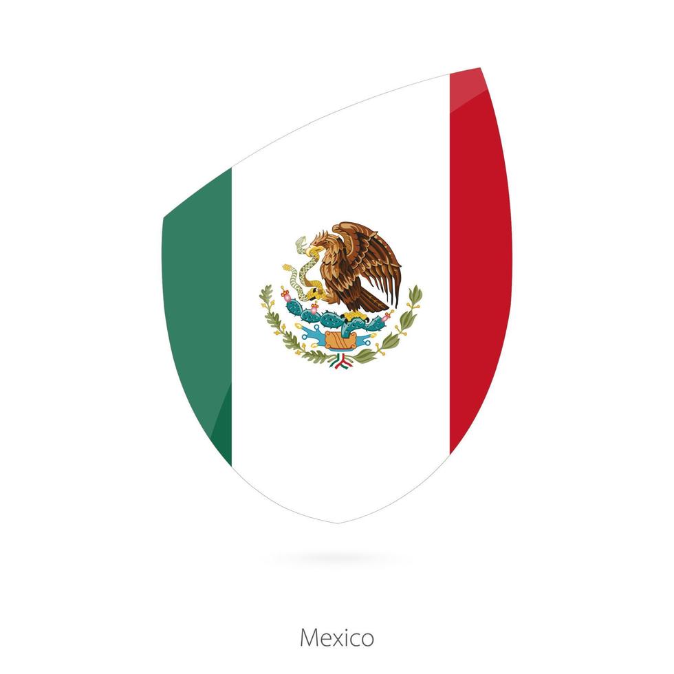 bandeira do méxico. bandeira mexicana de rugby. vetor