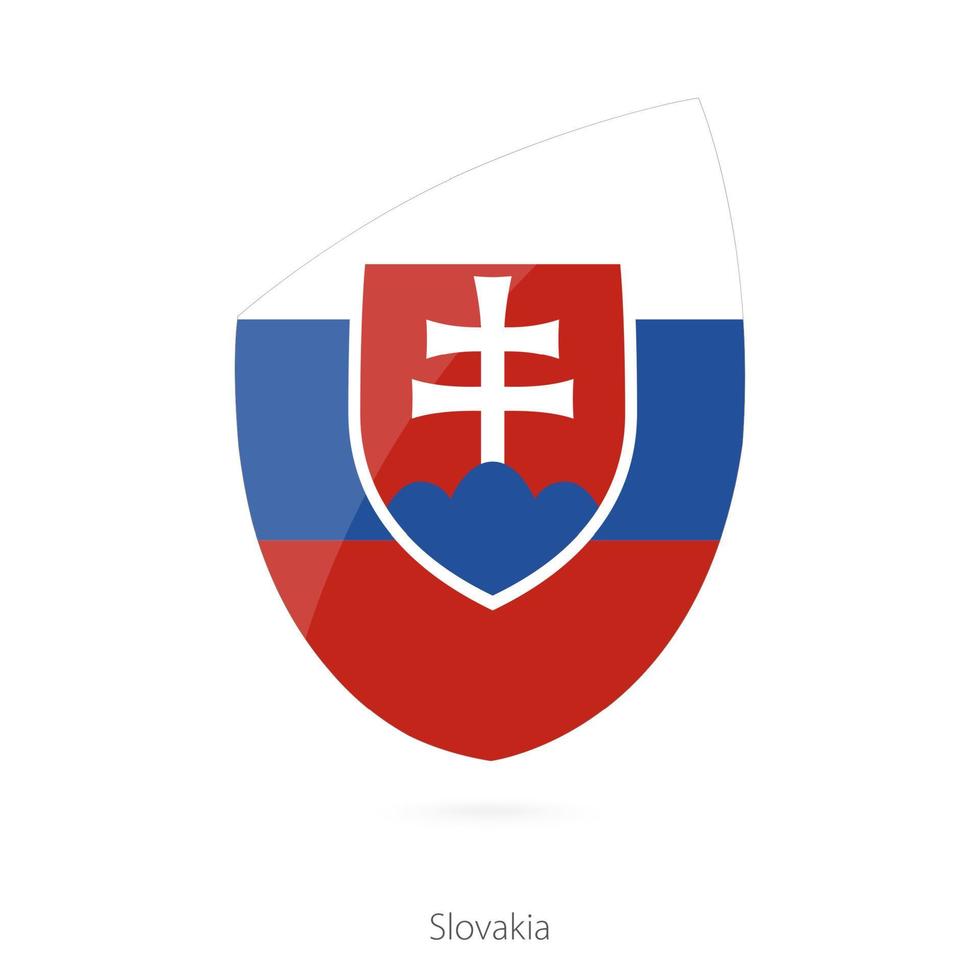 bandeira da eslováquia. bandeira de rugby eslovaco. vetor