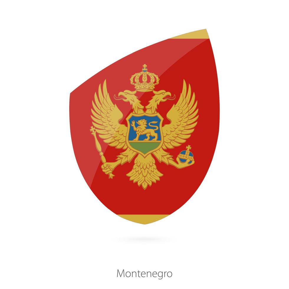 bandeira de montenegro. bandeira de rúgbi de montenegro. vetor