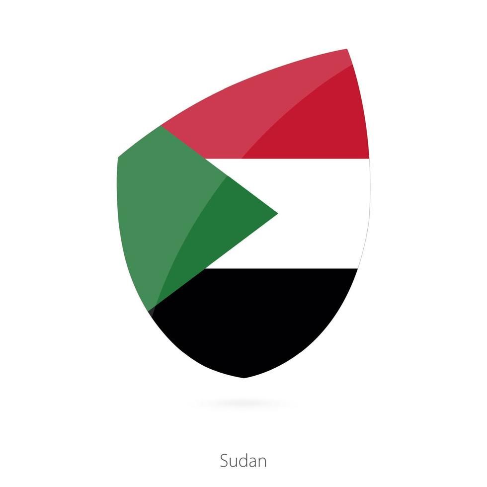 bandeira do sudão. bandeira sudanesa de rugby. vetor