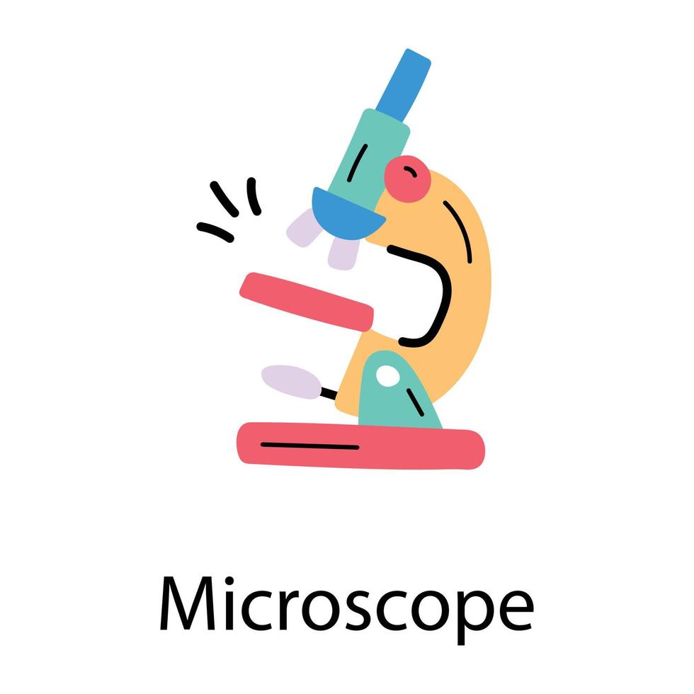 conceitos modernos de microscópio vetor