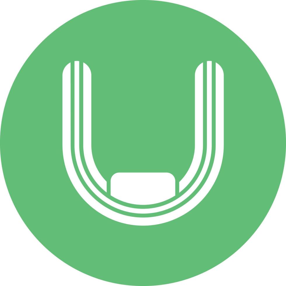 ícone de fundo do círculo de glifo de guarda de dentes vetor