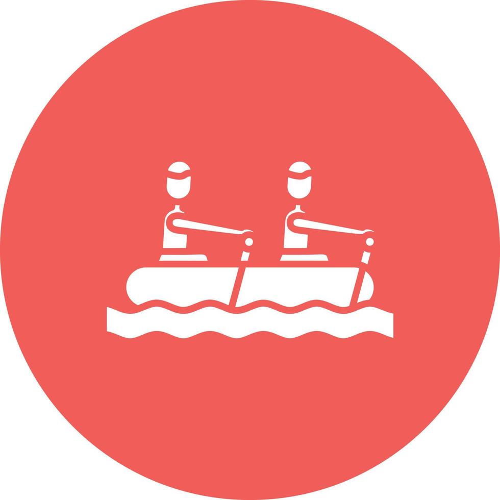 ícone de plano de fundo do círculo de glifo de rafting vetor
