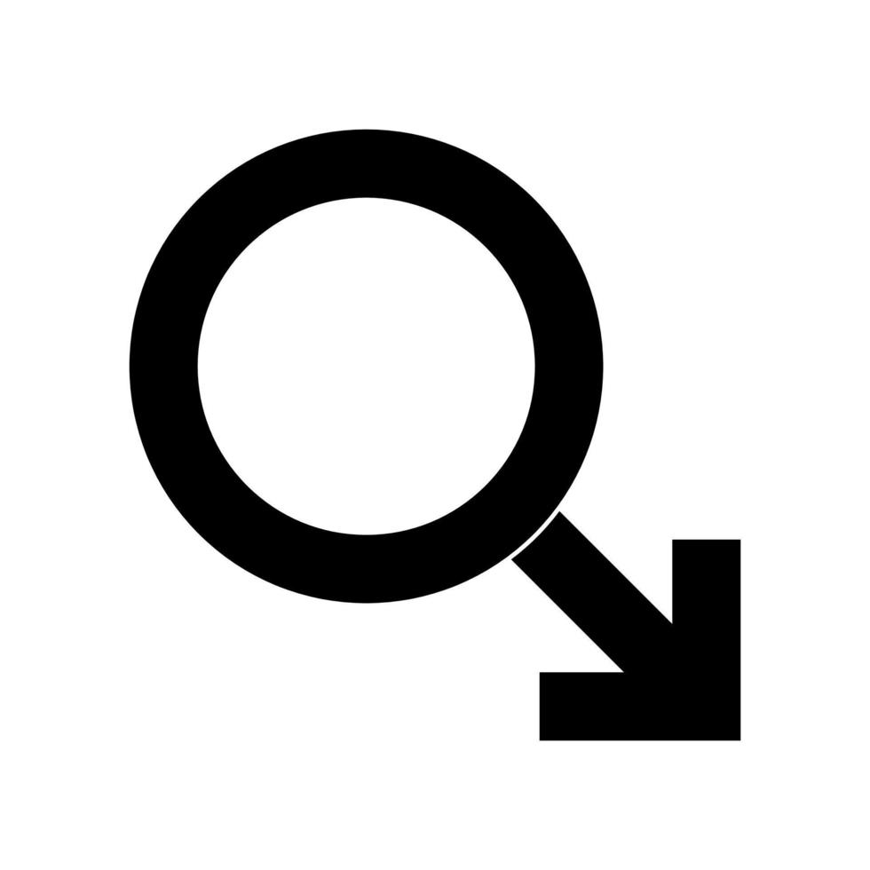 ilustração simples do conceito de símbolo de marte de símbolos de gênero vetor