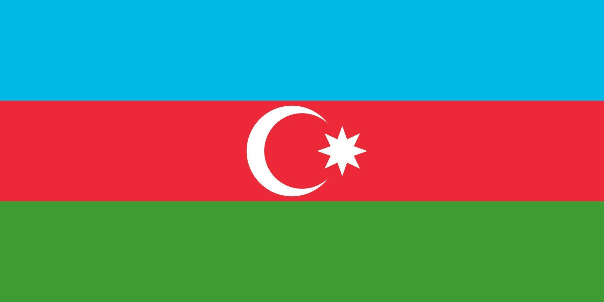 ilustração simples da bandeira do azerbaijão para o dia da independência ou eleição vetor