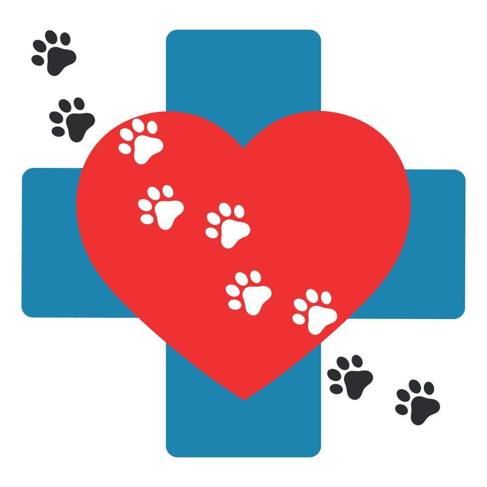 ilustração do logotipo da medicina veterinária. vetor