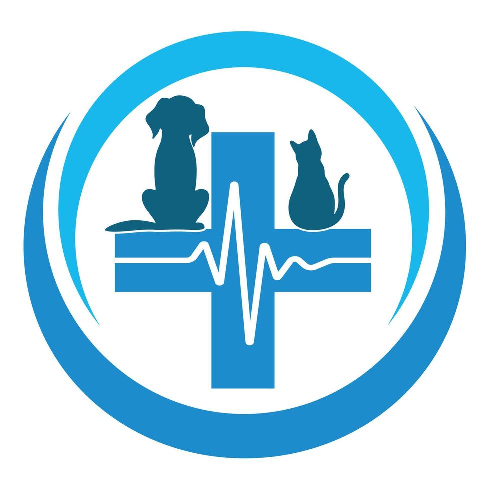 ilustração do logotipo da medicina veterinária. vetor