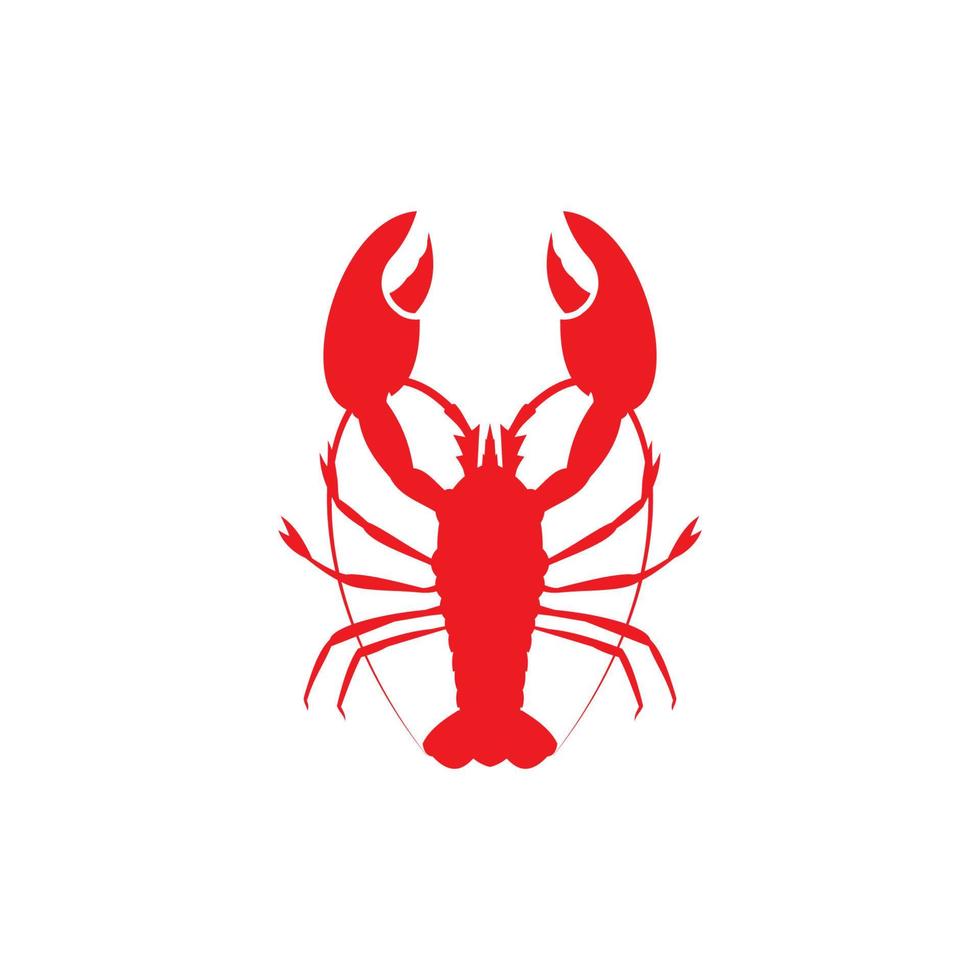 ícone de design de ilustração vetorial de lagosta vetor