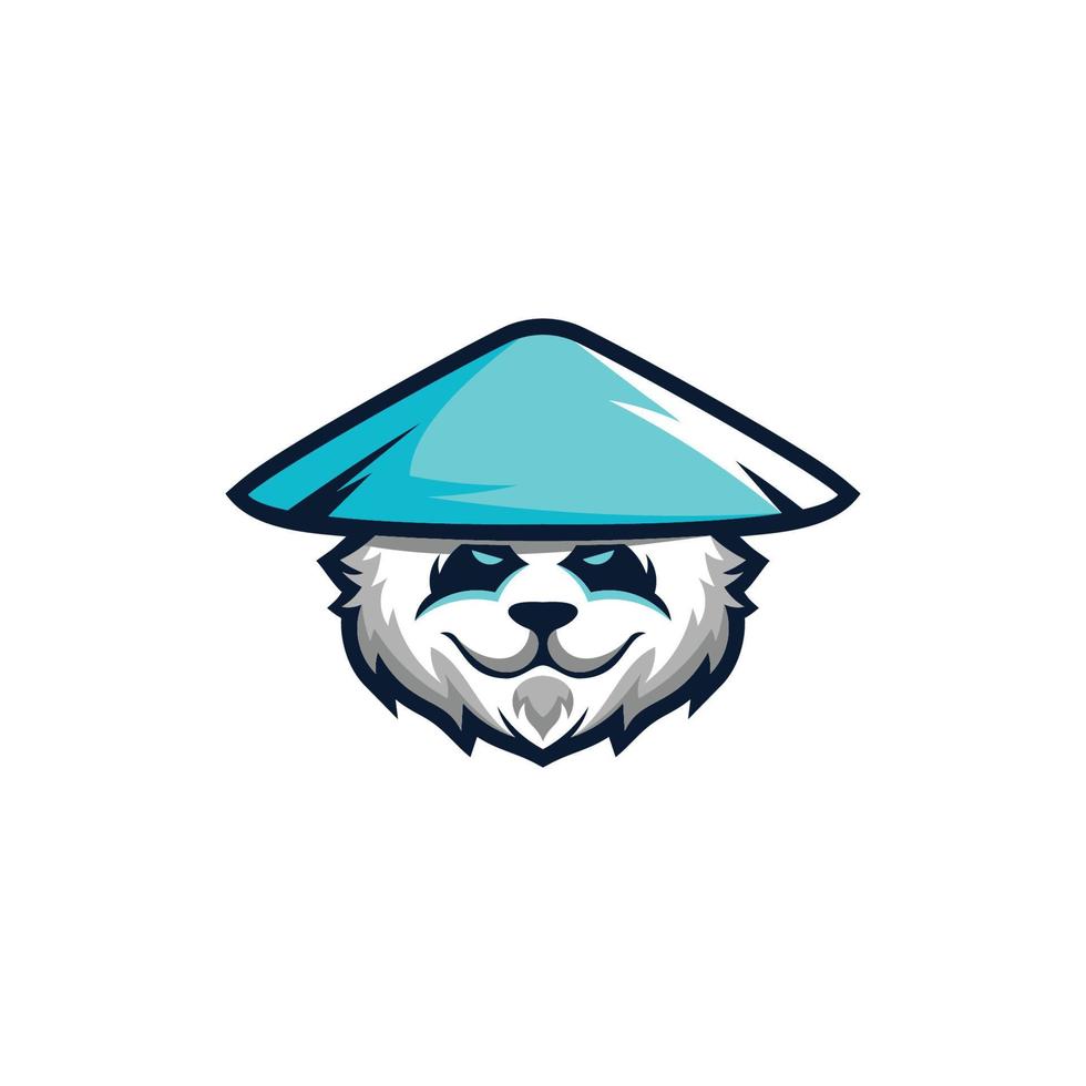 design de logotipo de mascote panda e sport vetor