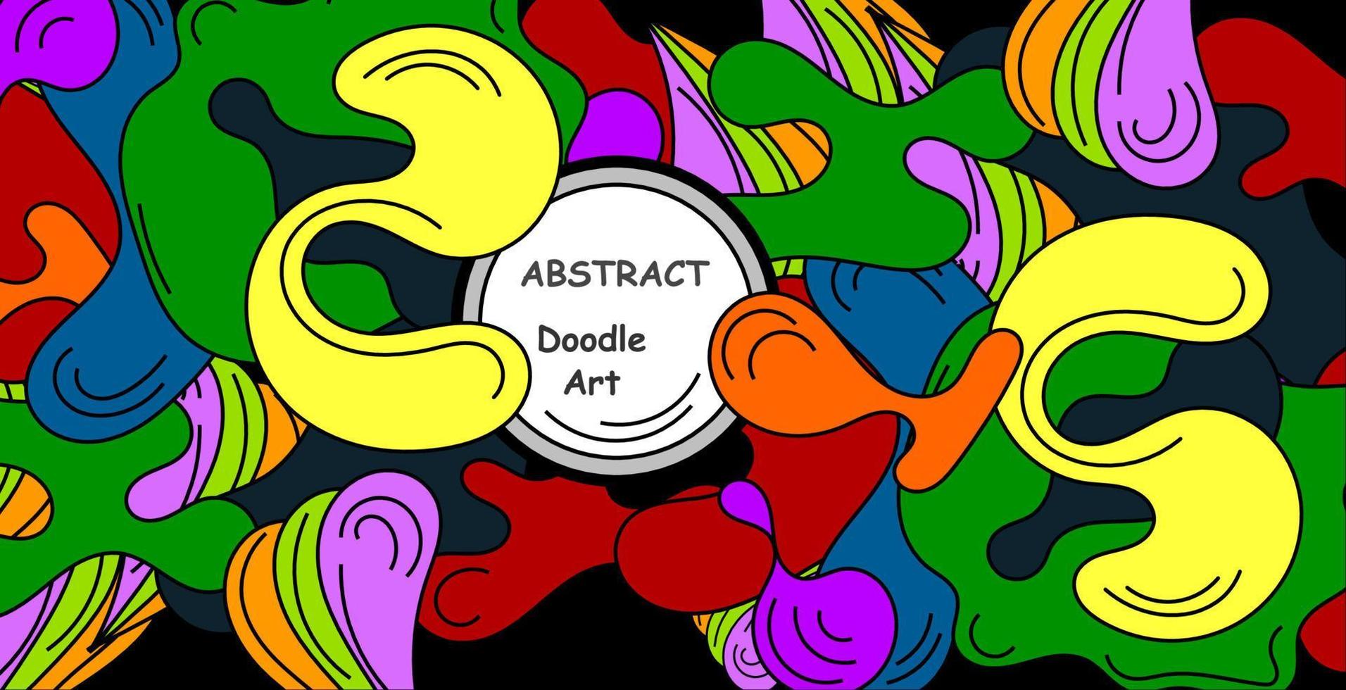 arquivo eps vetorial de download gratuito de arte abstrata doodle vetor