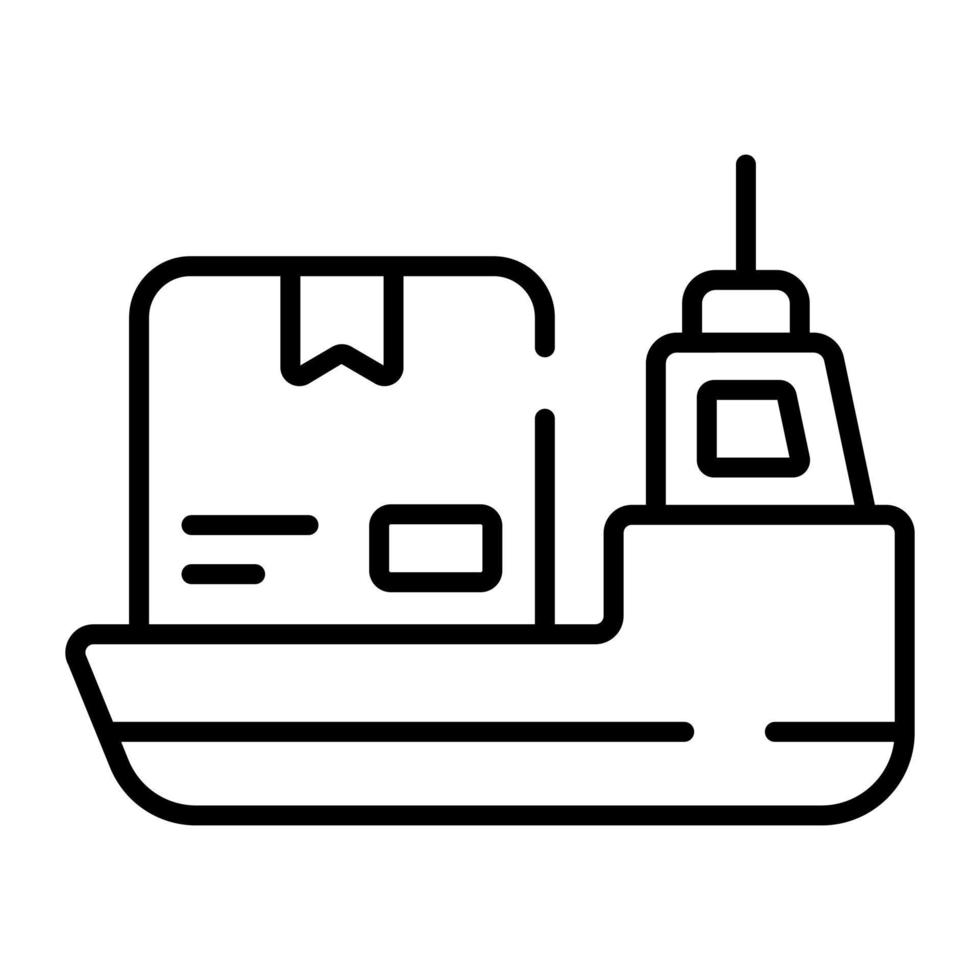 um ícone editável de cargueiro em estilo moderno, vetor premium