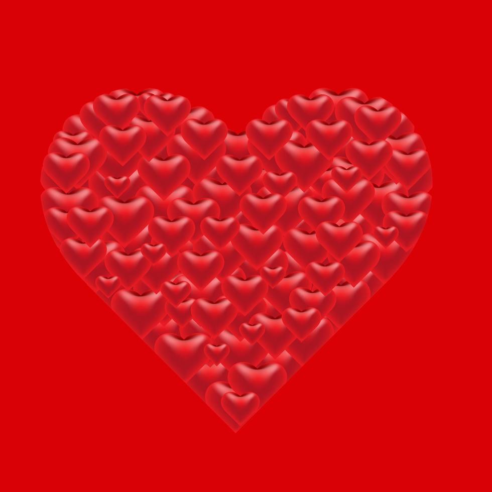 heart.vector realista 3d object.happy dia dos namorados, feriado do dia das mulheres, convite de namoro, design de cartão de saudação de casamento ou casamento. vetor romântico