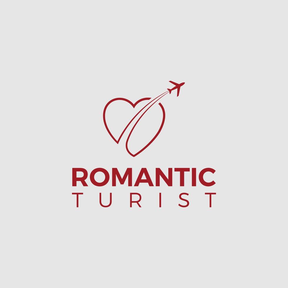 logotipo da agência de viagens torre romântica e logotipo de viagens vetor