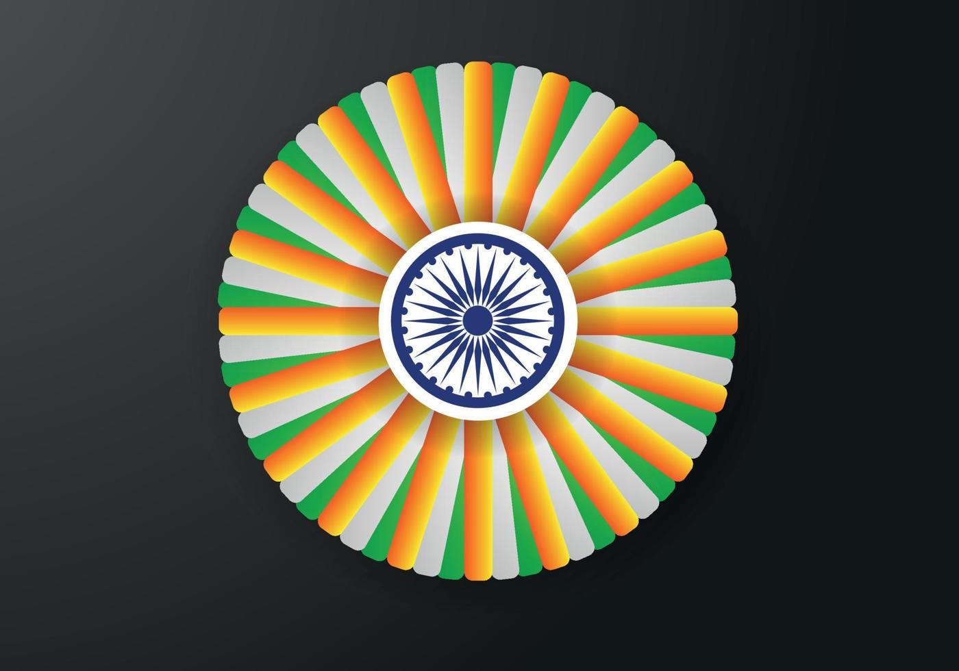 vetor de bandeira nacional da Índia. bandeira abstrata da Índia do vetor do país. modelo de design de vetor.