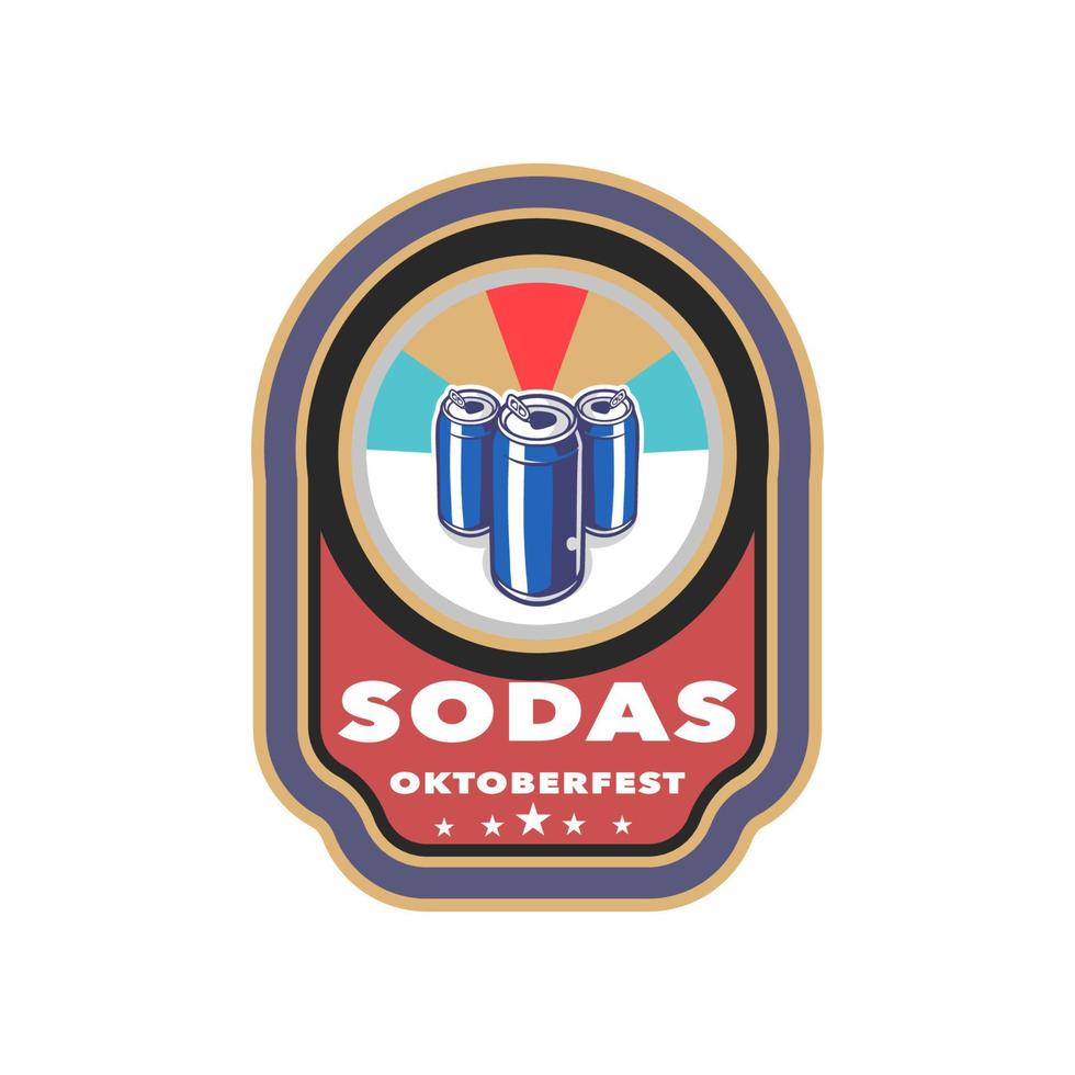 modelo de logotipo de distintivo de refrigerantes vetor