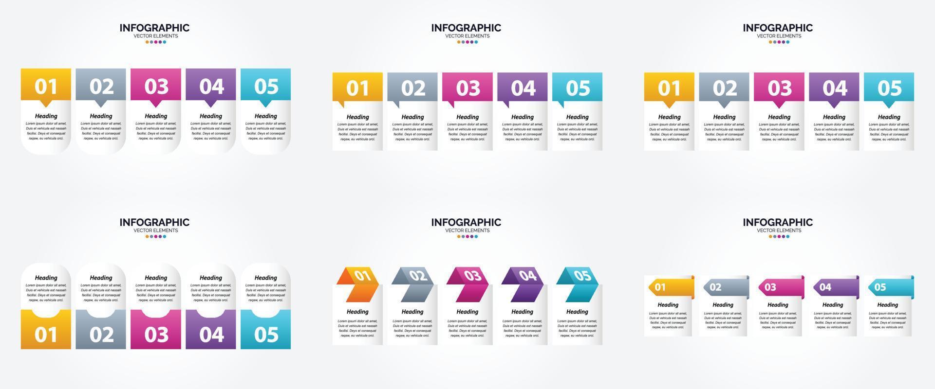 este conjunto de infográficos vetoriais é perfeito para anunciar sua empresa em brochuras. panfletos. e revistas. vetor