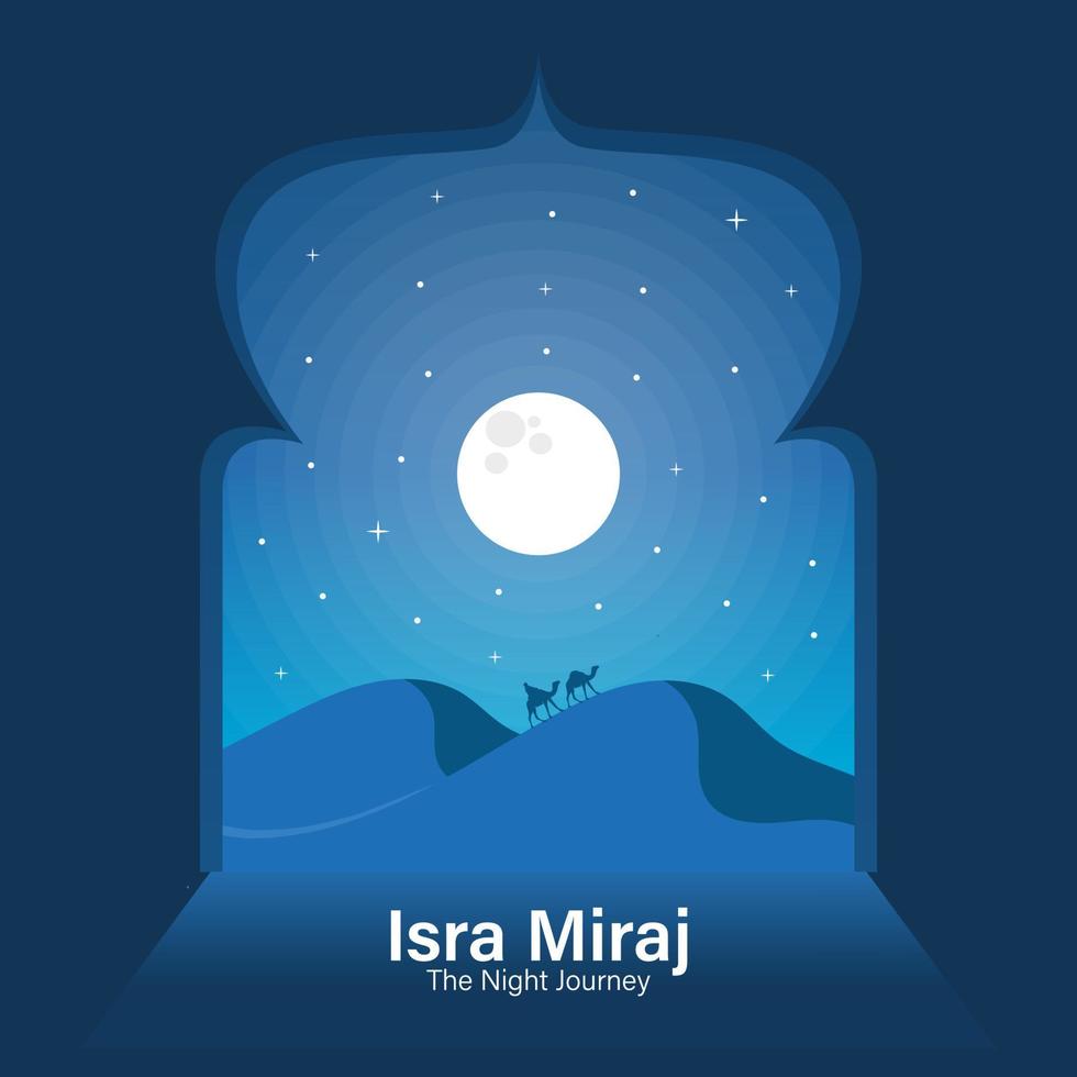 ilustração vetorial de isra miraj vetor