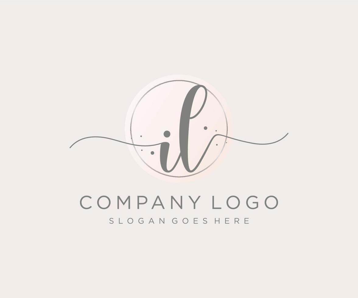 inicial do logotipo feminino. utilizável para logotipos de natureza, salão, spa, cosméticos e beleza. elemento de modelo de design de logotipo de vetor plana.