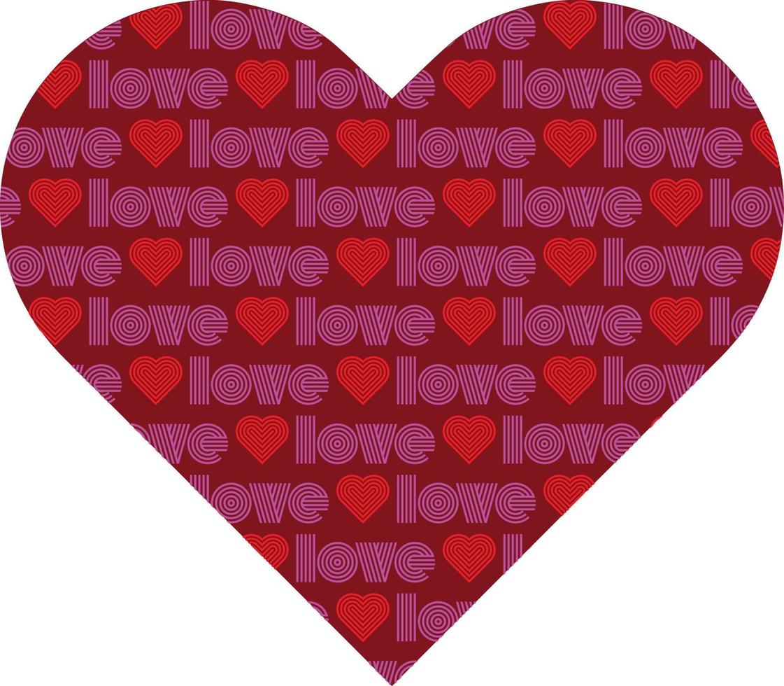 coração dos namorados com gráfico de vetor de tipografia de amor