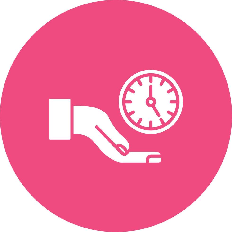 ícone de plano de fundo do círculo glifo economizando tempo vetor