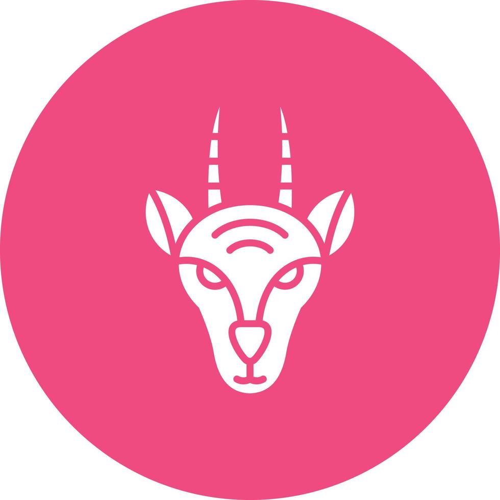 ícone de fundo do círculo antilope glifo vetor