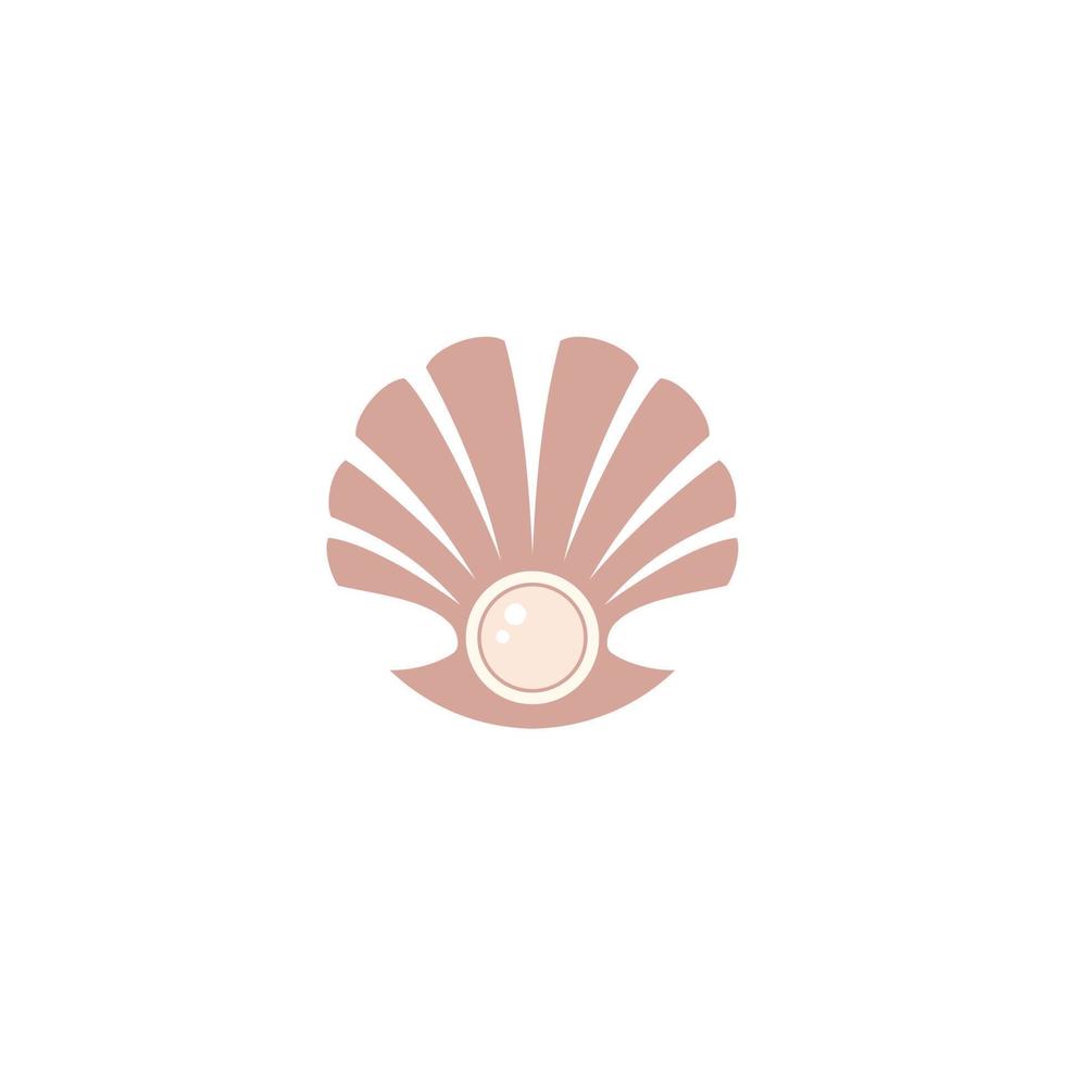 beleza luxo elegante pérola concha ostra vieira concha ostra berbigão molusco mexilhão molusco design do logotipo vetor