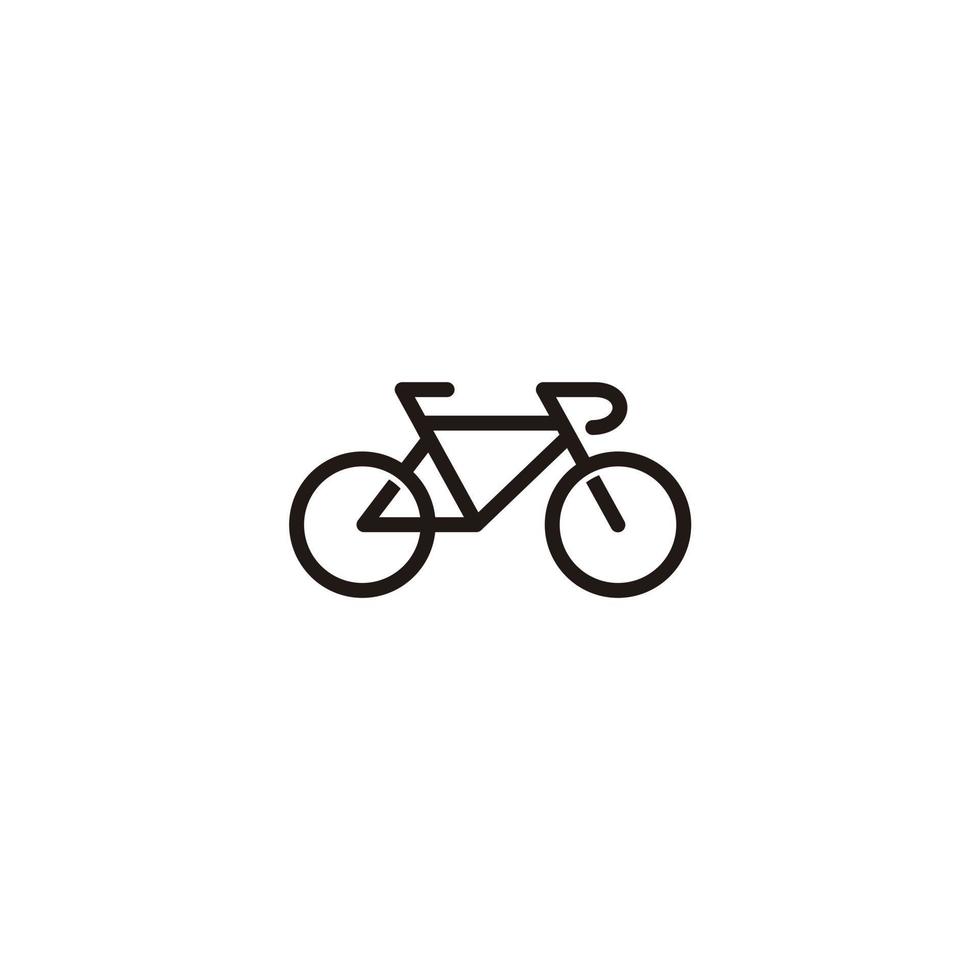 design de logotipo de ícone minimalista de ciclismo de bicicleta vetor