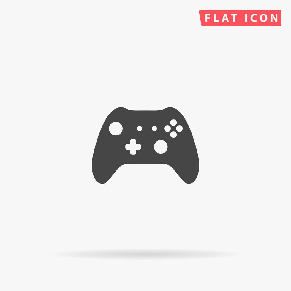 ícone de vetor plana do controlador de jogo. ilustrações de design de estilo desenhado à mão.