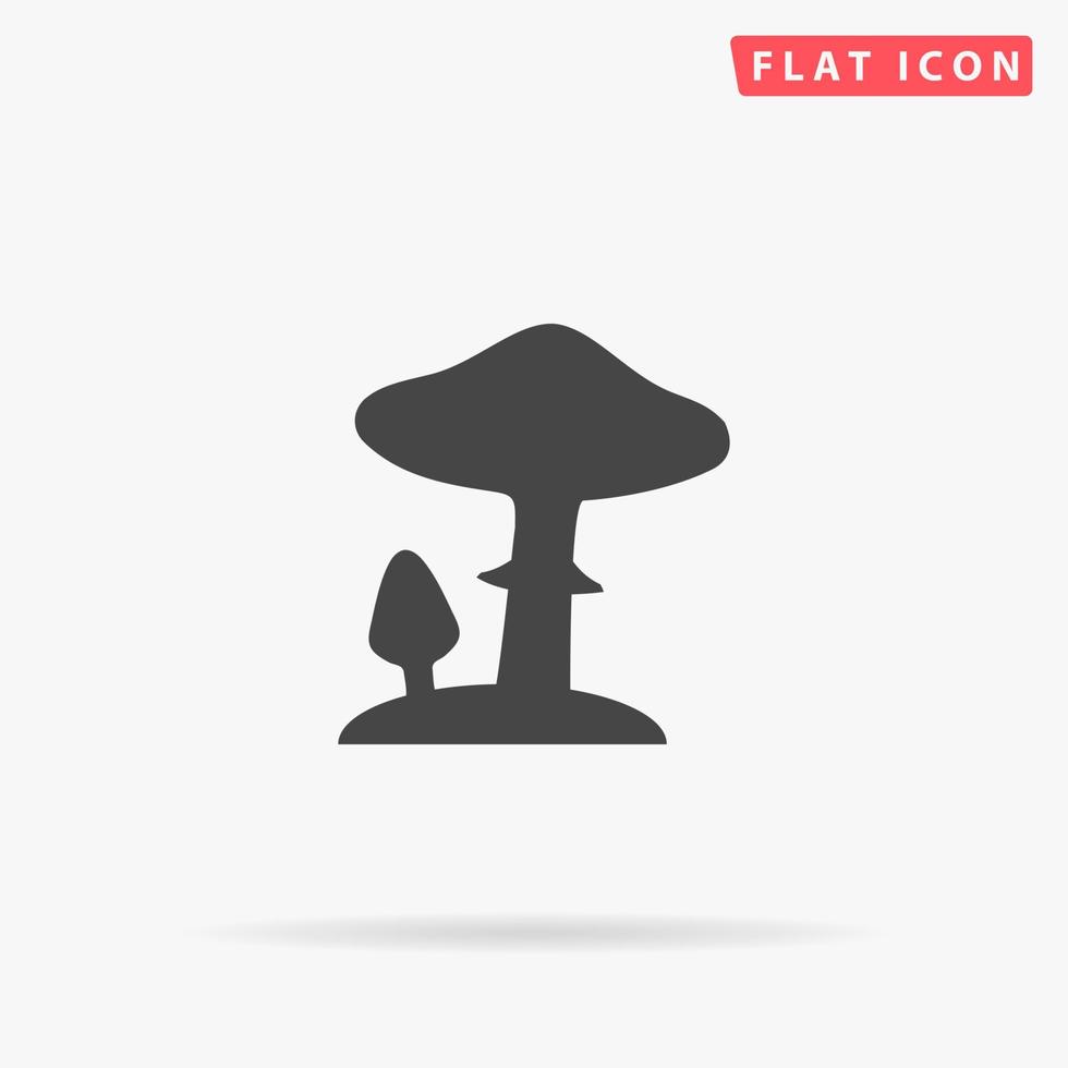 ícone de vetor plana de cogumelos cogumelo. ilustrações de design de estilo desenhado à mão.