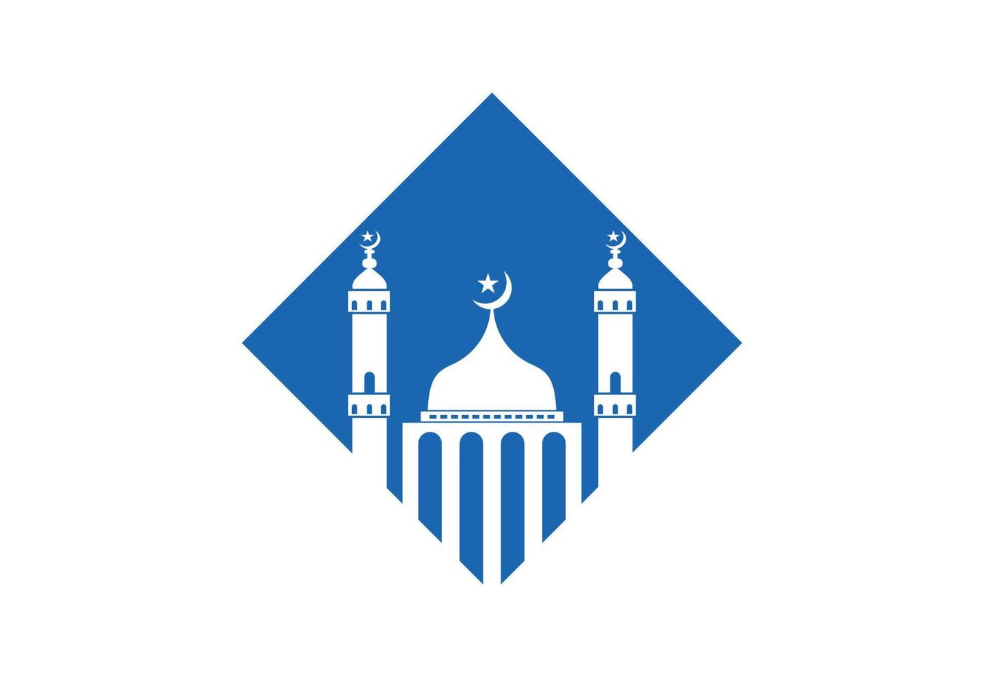 design de logotipo de mesquita, modelo de logotipo islâmico, ilustração vetorial vetor