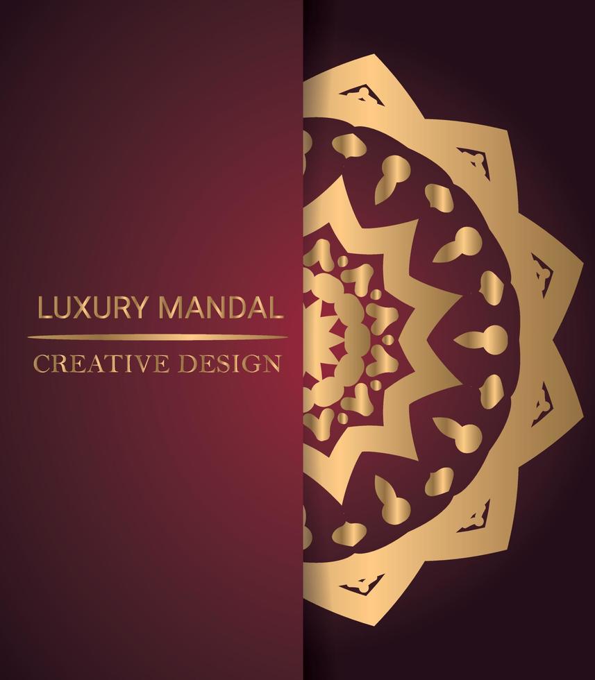 fundo de design de mandala ornamental de luxo vetor