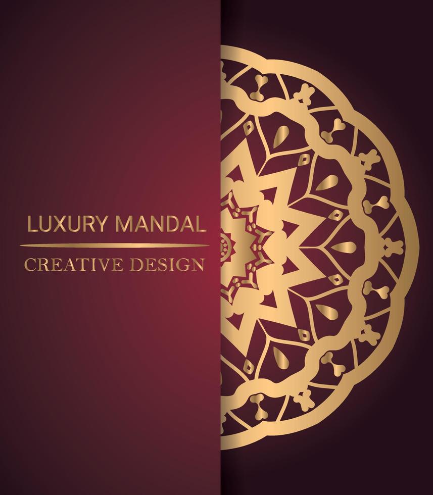 fundo de design de mandala ornamental de luxo vetor