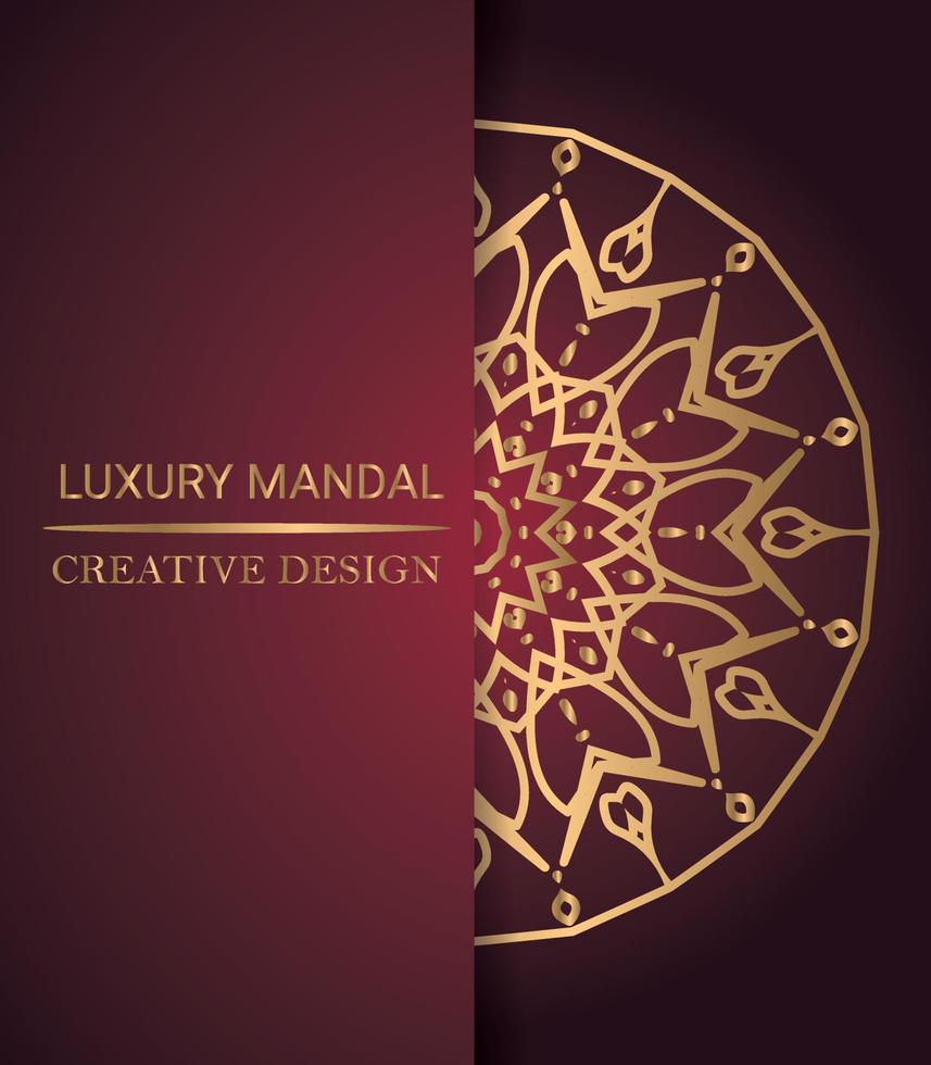 fundo de design de mandala ornamental de luxo vetor