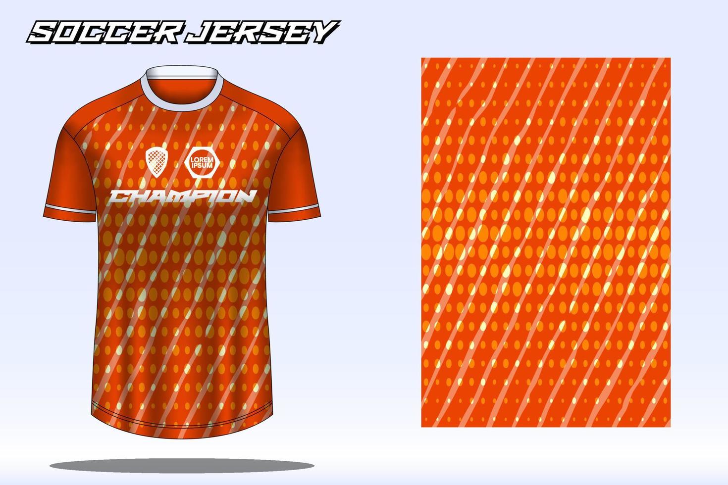 maquete de design de camiseta esportiva de camisa de futebol para clube de futebol vetor