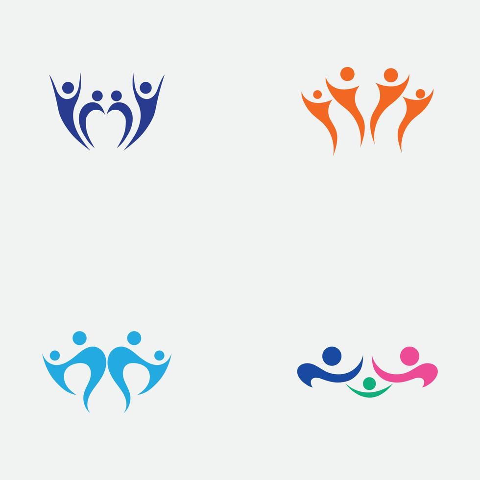 modelo de design de logotipo de família - vector